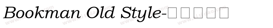 Bookman Old Style字体转换